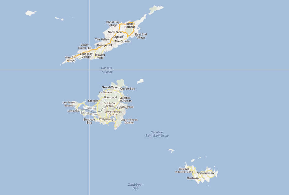 Anguilla Cities Map